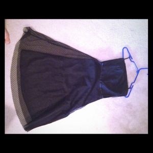 Guess dress with lace polka dot overlay!