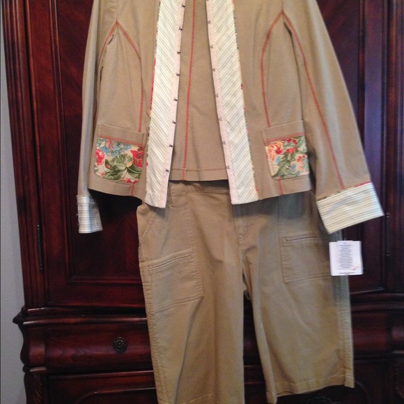 2  Khaki Pants Suit - Picture 1 of 4