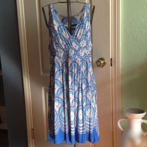Blue print dress
