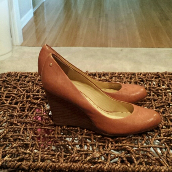 Coach leather wedge new