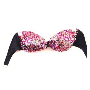 Sequin bathing suit top
