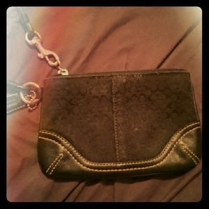 SOLD!! Coach clean wristlet open to trades