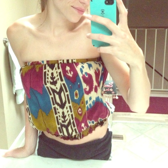 Multi colored tube top