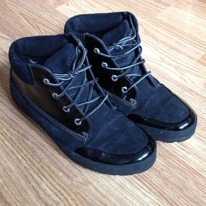 Black Timberland Booties/Boots