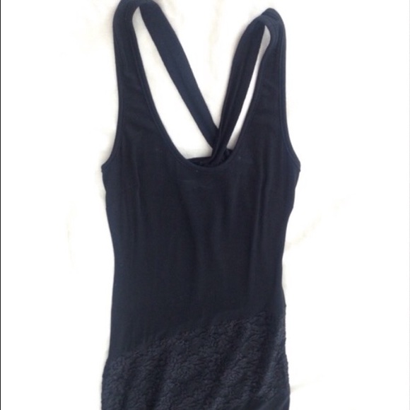 SOLD! Black maxi dress with lace - Picture 3 of 3