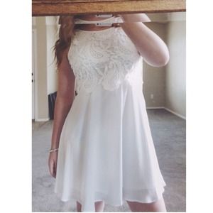 White flowy dress