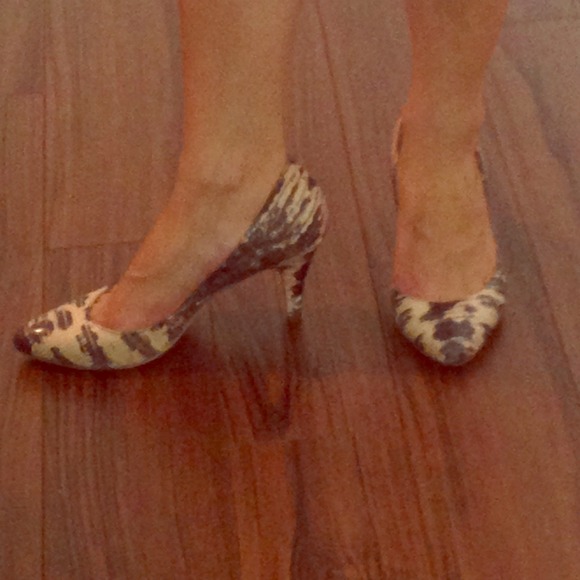 Loeffler Randall snakeskin pumps