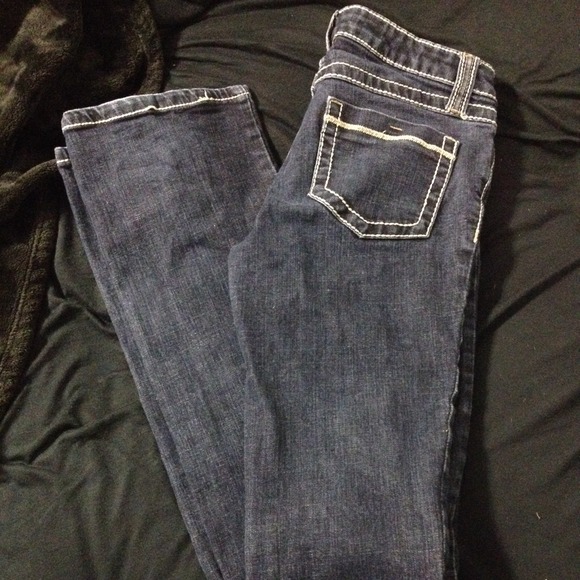 Dark wash boot cut jeans