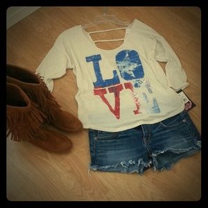 NWT 3/4 Sleeve Top Sz Large