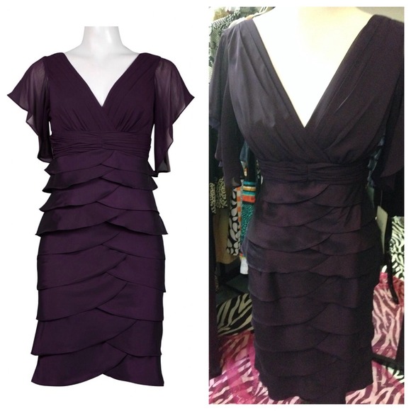 Adrianna Papell flutter sleeve dress