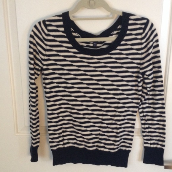 Navy and cream sweater