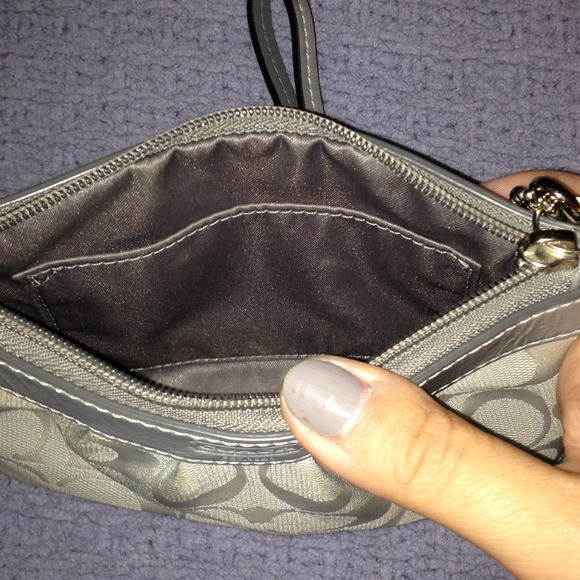COACH Silver Wristlet - Picture 3 of 4