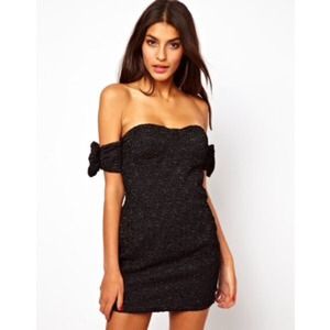 ASOS Lashes of London off the shoulder dress