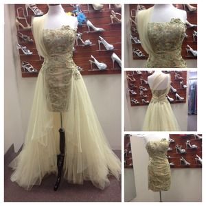 Two in One gold dress is  so versatile and pretty