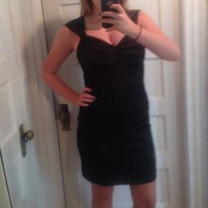 Cute black denim dress