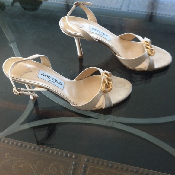 Jimmy Choo Open Toe Heels, Size 41 - Picture 2 of 4