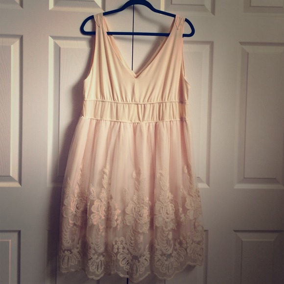 NWT beautiful beige and blush dress. Size XL