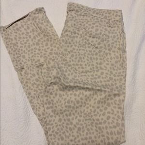 Ann Taylor Loft Light Leopard Skinny Jeans