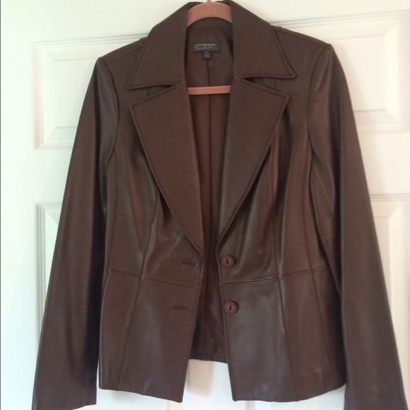 Nordstrom brown leather jacket