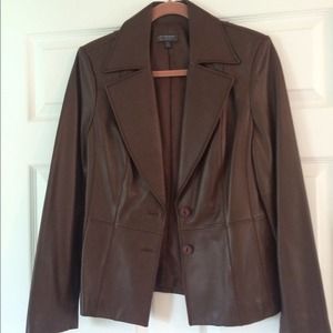 Nordstrom brown leather jacket