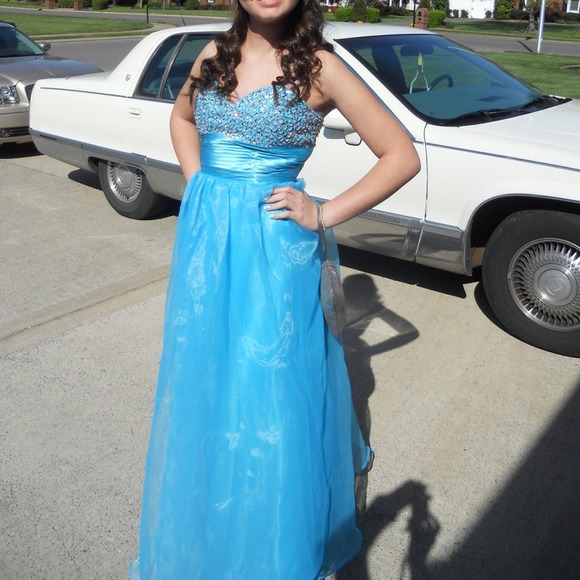 Light blue prom dress