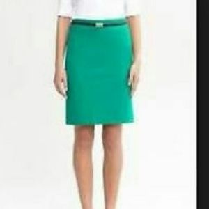 NWT Banana Republic Emerald Sloan Skirt Size 0p