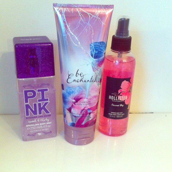 Pink spray and lotion
