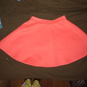 Scarlet/ orange forever21 skater skirt