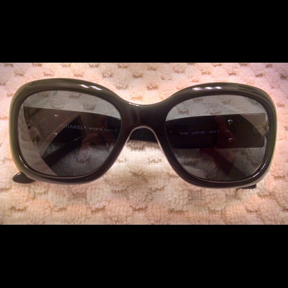 Authentic Black Chanel Sunglasses