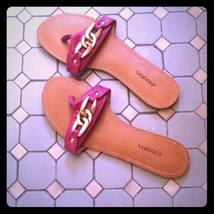 Pink and gold sandals