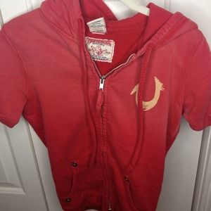 True Religion Short Sleeve ZipUp Hoodie