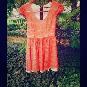 Orange Lace Dress