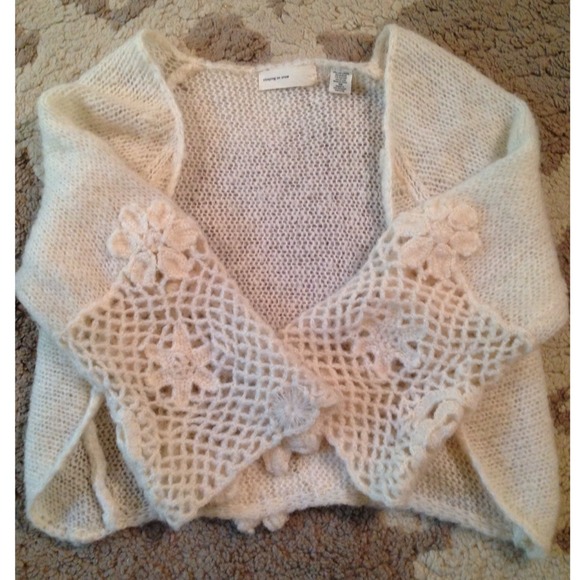 Anthropologie knit 3/4 sleeve sweater