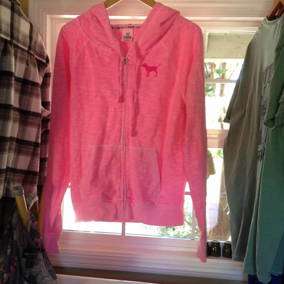 VS pink zip up hoodie