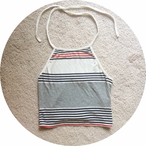Brandy Melville Tops - Brandy Melville Striped Sachi Halter