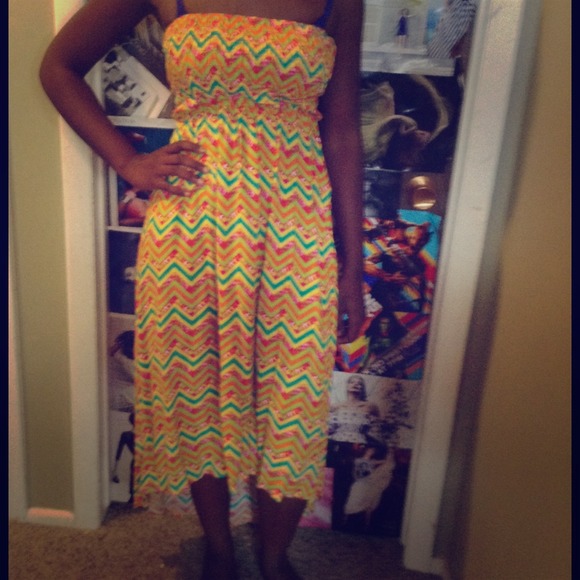 Chevron high low hello kitty skirt