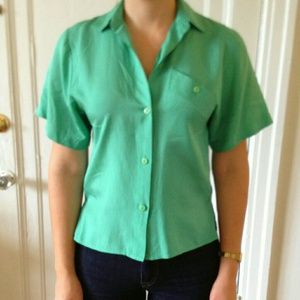Silk button-up blouse