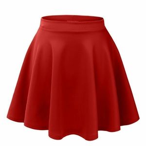 Red skater skirt