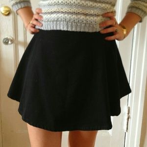 Black jean circle skirt