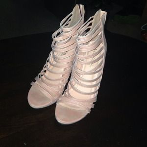 Peach color shoes