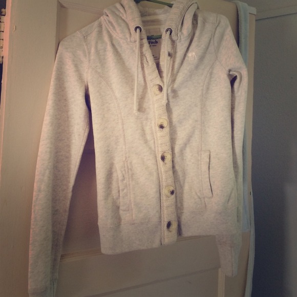 A&F XS button up jacket Oatmeal
