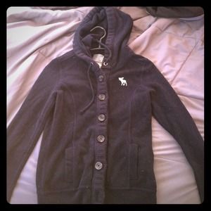 Navy Abercrombie hoodie jacket