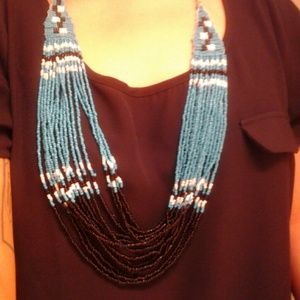 Bead statement necklace