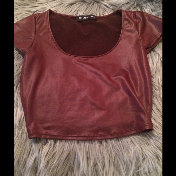 Pleather crop top