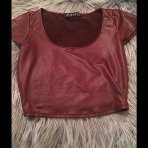 Pleather crop top