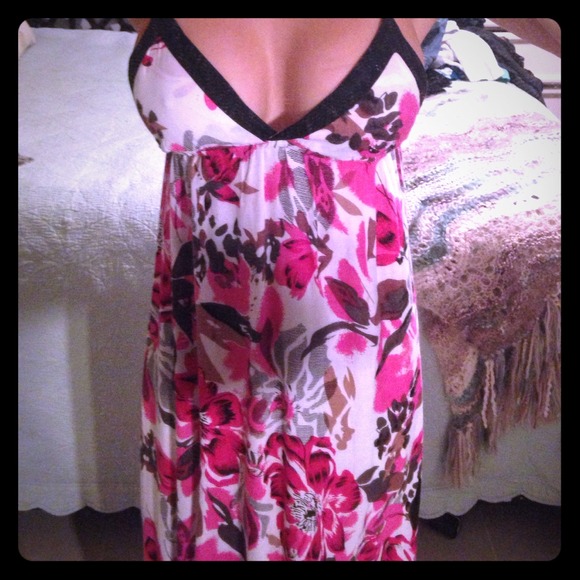 Bright floral maxi dress