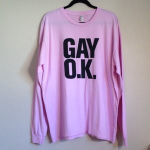 American Apparel GAY O.K. Long Sleeve T-Shirt