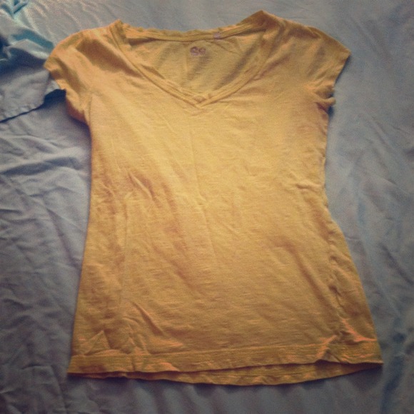Yellow v-neck, size medium