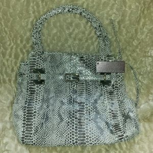 ELLIOT LUCCA LEATHER SNAKESKIN HANDBAG