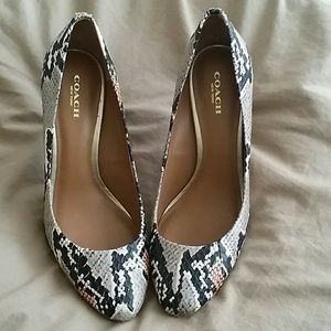 Authentic Snake Print Coach shoes